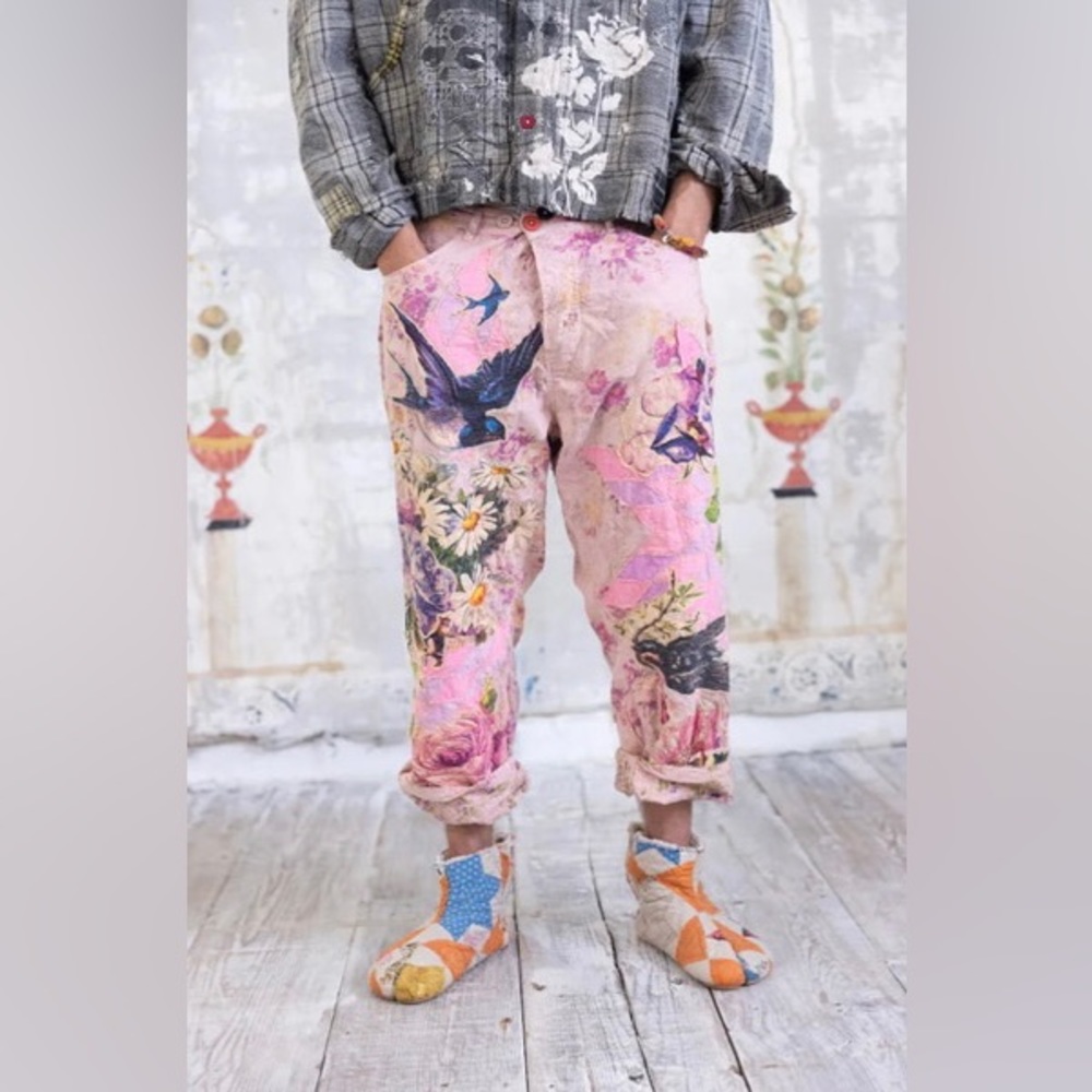 Magnolia Pearl Blue Sparrow Miner Pants ~ NWT